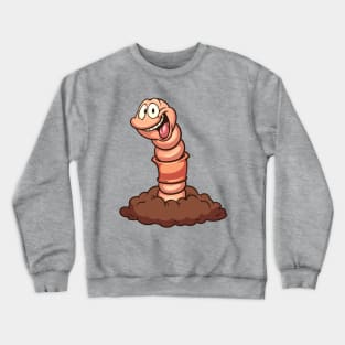 Worm Cartoon Crewneck Sweatshirt